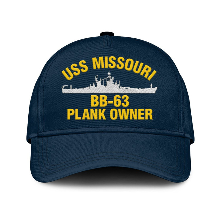 Uss Missouri Bb-63 Plank Owner Classic Cap, Custom Print/embroidered Us Navy Ships Classic Baseball Cap, Gift For Navy Veteran