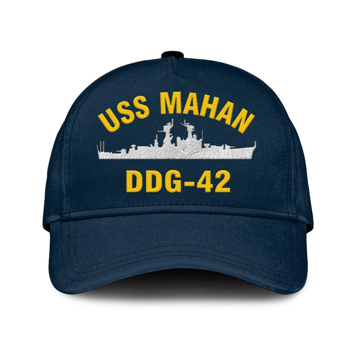Uss Mahan Ddg-42 Classic Cap, Custom Print/embroidered Us Navy Ships Classic Baseball Cap, Gift For Navy Veteran