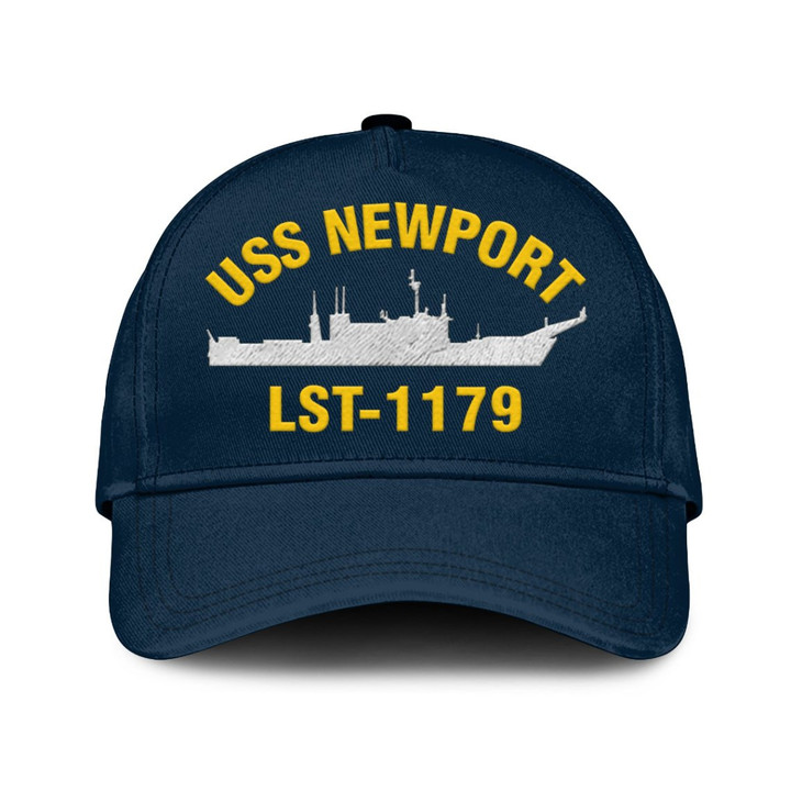 Uss Newport Lst-1179 Classic Cap, Custom Print/embroidered Us Navy Ships Classic Baseball Cap, Gift For Navy Veteran