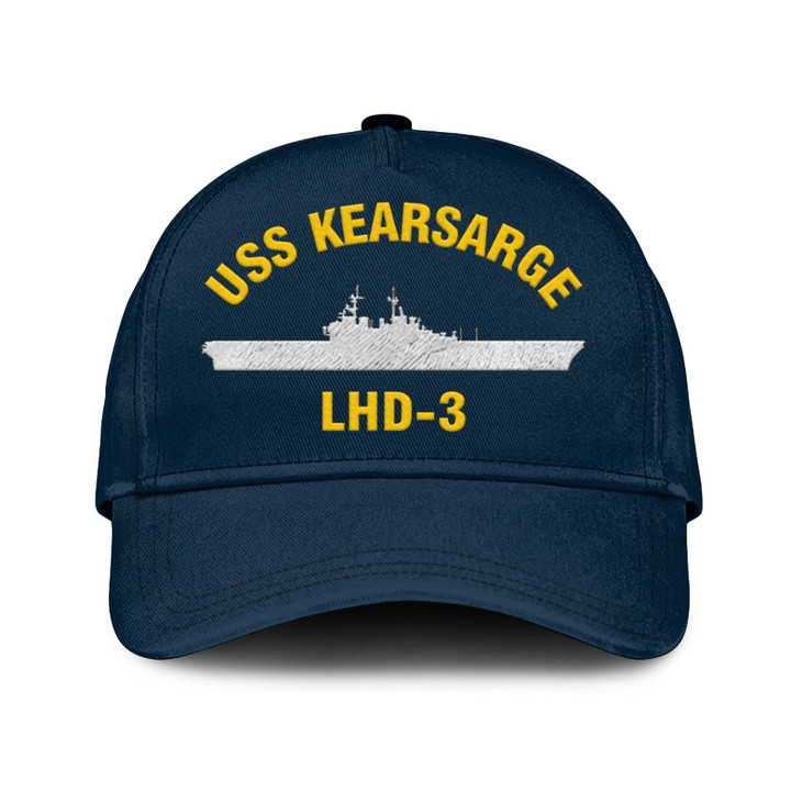 Uss Kearsarge Lhd-3 Classic Cap, Custom Print/embroidered Us Navy Ships Classic Baseball Cap, Gift For Navy Veteran
