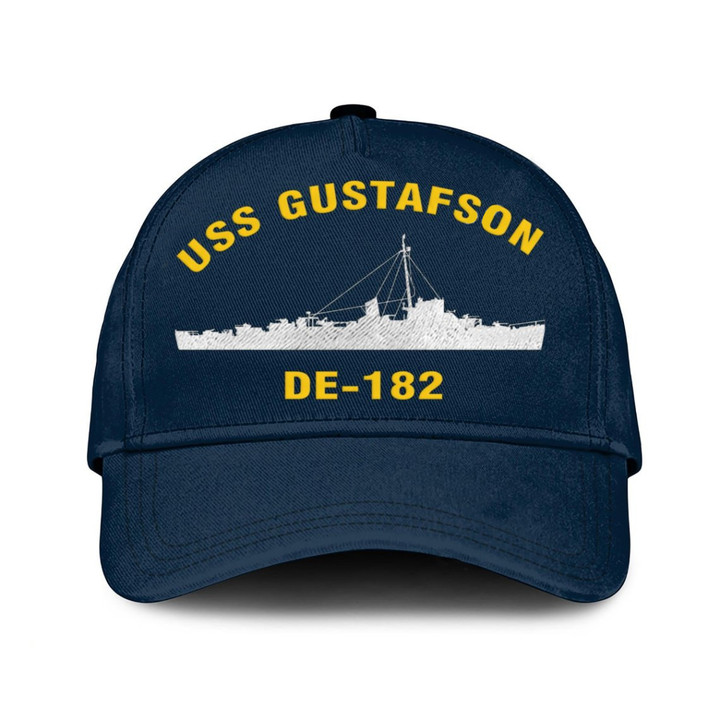 Uss Gustafson De-182 Classic Baseball Cap, Custom Print/embroidered Us Navy Ships Classic Cap, Gift For Navy Veteran