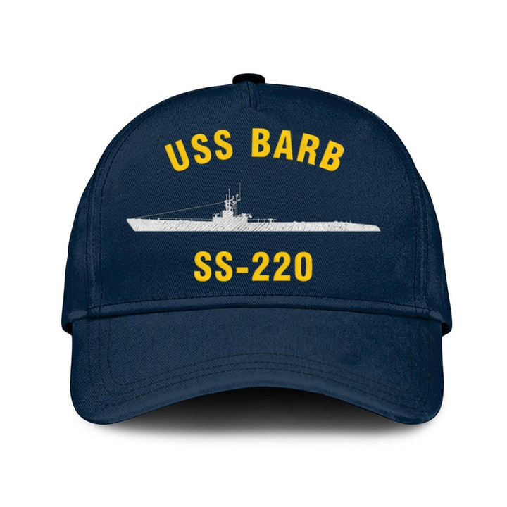 Uss Barb Ss-220 Classic Baseball Cap, Custom Print/embroidered Us Navy Ships Classic Cap, Gift For Navy Veteran
