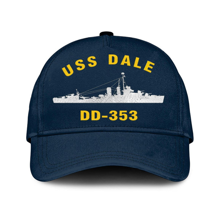 Uss Dale Dd-353 Classic Baseball Cap, Custom Print/embroidered Us Navy Ships Classic Cap, Gift For Navy Veteran
