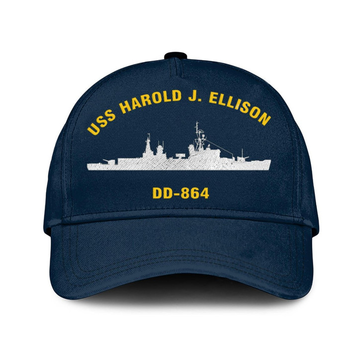 Uss Harold J. Ellison Dd-864 Classic Baseball Cap, Custom Print/embroidered Us Navy Ships Classic Cap, Gift For Navy Veteran