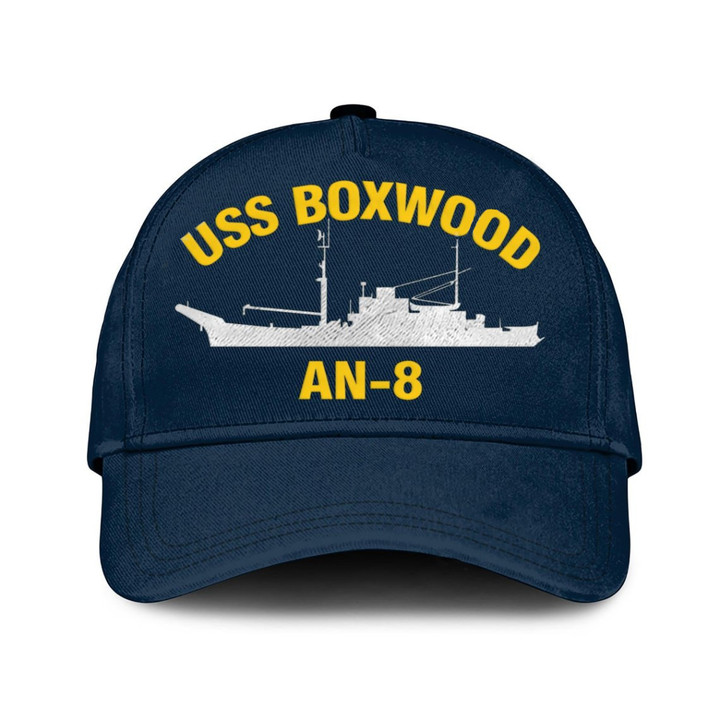 Uss Boxwood An-8 Classic Baseball Cap, Custom Print/embroidered Us Navy Ships Classic Cap, Gift For Navy Veteran