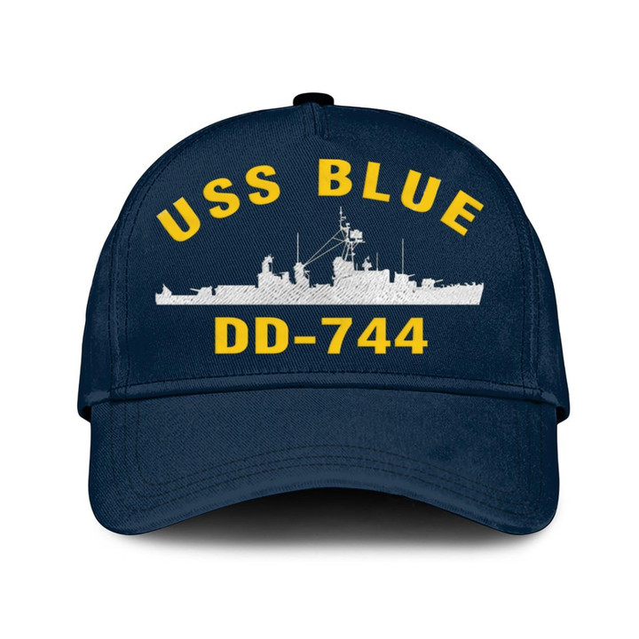 Uss Blue Dd-744 Classic Baseball Cap, Custom Print/embroidered Us Navy Ships Classic Cap, Gift For Navy Veteran