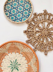 Set Of 3 Mosaic Baskets Wall Decor