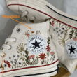 Custom Converse Chuck Taylor Embroidered Garden Flower Shoes/ Embroidered Converse Custom Wedding Flowers Shoes