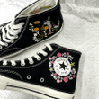 Converse Custom Floral Embroidery/ Embroidered White Flower converse/Converse Custom Flower Embroidery /Bridal Converse/ Custom Converse Chuck Taylor 1970s Embroidery Logo/Wedding Converse