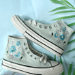 Embroidered Daisy Flowers Converse/ Wedding Gift Converse Custom Flowers Embroidery/ Custom converse Chuck Taylor embroidered flower/ Wedding Converse Shoes/ Converse Custom Chuck Taylor 70 embroidered flower