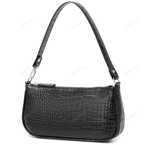 Leather Handbag for Women with Fashion Croc Pattern