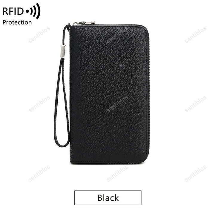 Large Capacity Women Leather Wallet with RFID Bloking