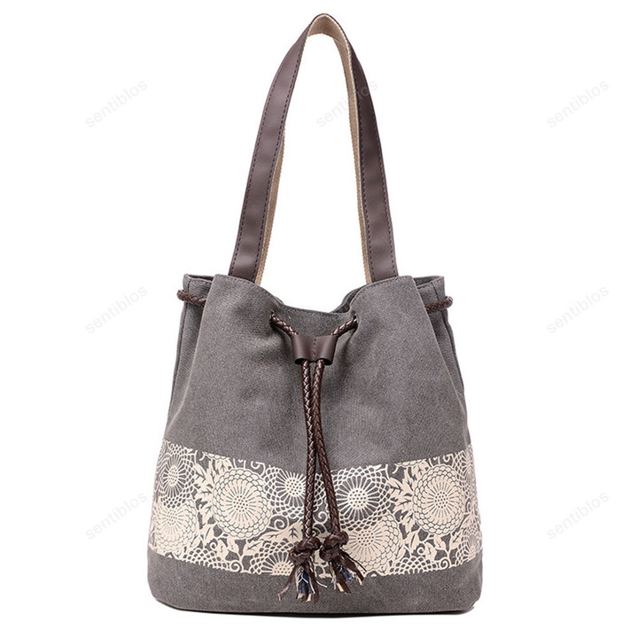 Sentiblos 2022 Fashion Canvas Handbag for Women&Girl Large Size Tote Bag with Interior Pocket Messenger Bag for Travelling&Shopping 
