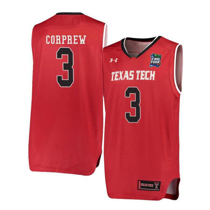 Men #Under Armour 3 Deshawn Corprew Red Texas Tech Red Raiders Basketball Jersey