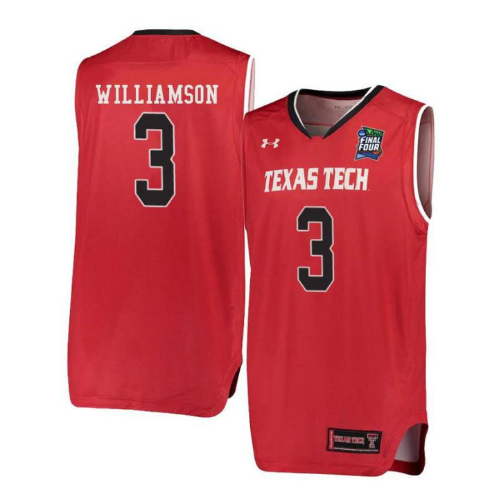 Men #Under Armour 3 CJ Williamson Red Texas Tech Red Raiders Basketball Jersey