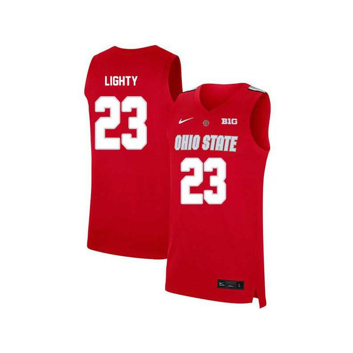 Men #23 David Lighty Red Elite Ohio State Buckeyes Basketball Jersey
