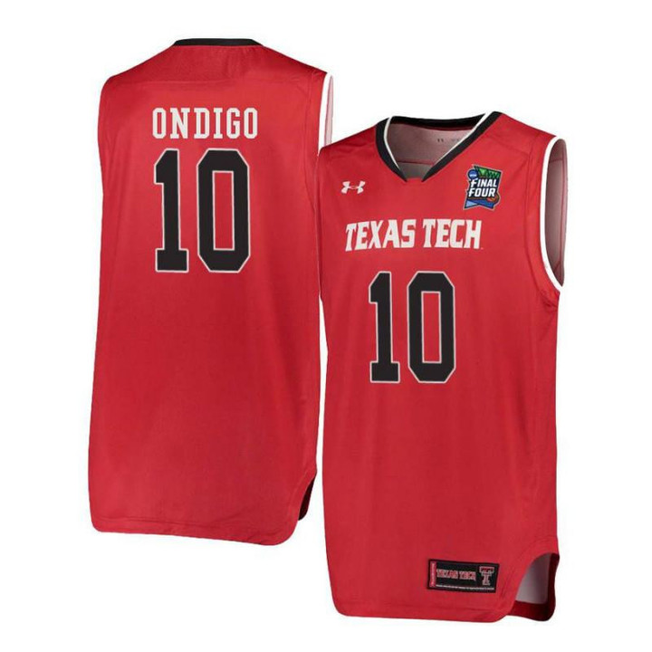 Men #Under Armour 10 Malik Ondigo Red Texas Tech Red Raiders Basketball Jersey
