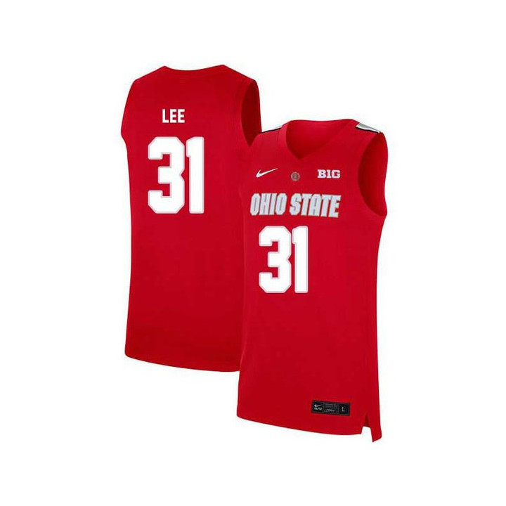 Men #31 Anthony Lee Red Elite Ohio State Buckeyes Basketball Jersey