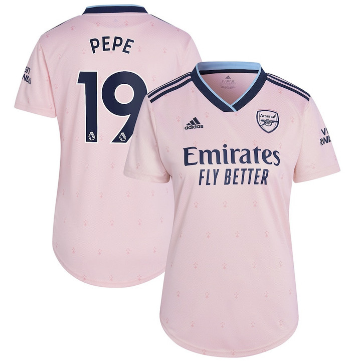 Nicolas Pepe #19 Arsenal Women 2022/23 Third Jersey - Pink