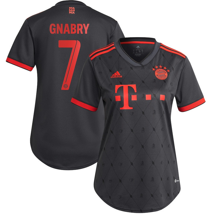 Serge Gnabry #7 Bayern Munich Women 2022/23 Third Jersey - Charcoal