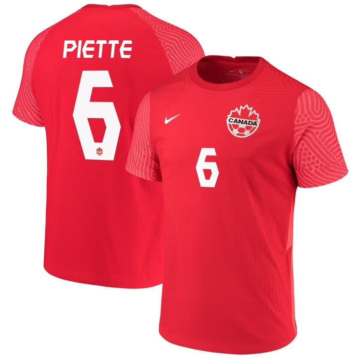 Canada National Team 2022 Qatar World Cup Samuel Piette #6 Red Home Men Jersey - New