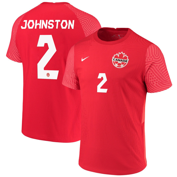 Canada National Team 2022 Qatar World Cup Alistair Johnston #2 Red Home Men Jersey - New