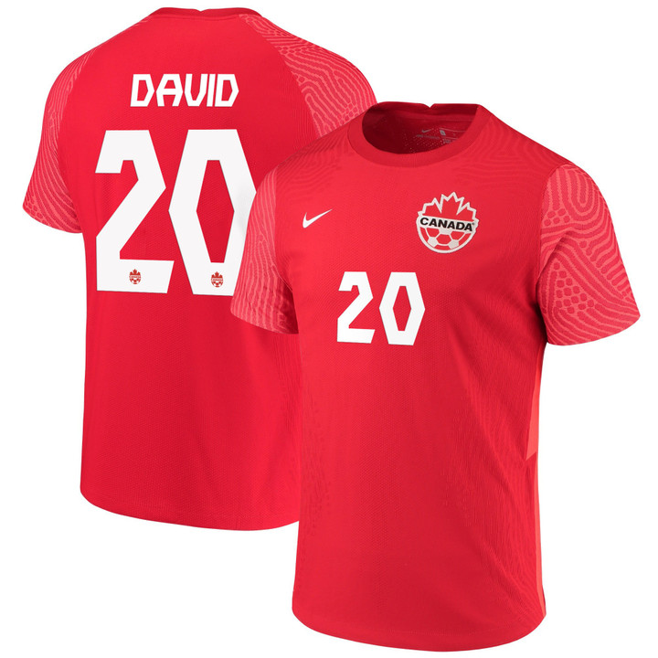 Canada National Team 2022 Qatar World Cup Jonathan David #20 Red Home Men Jersey - New