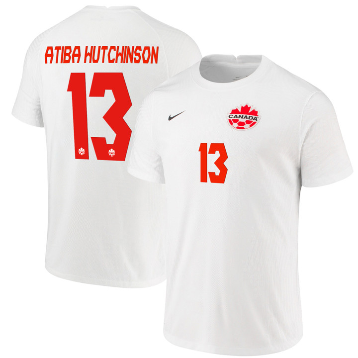 Canada National Team 2022 Qatar World Cup Atiba Hutchinson #13 White Away Men Jersey - New