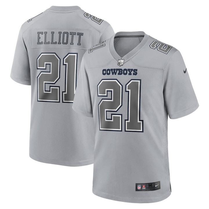 Ezekiel Elliott #21 Dallas Cowboys Atmosphere Fashion Game Jersey - Gray