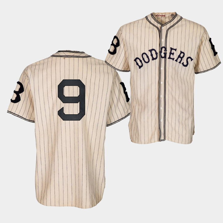 Brooklyn Dodgers Gavin Lux 1933 Heritage #9 Gold Pinstripe Jersey