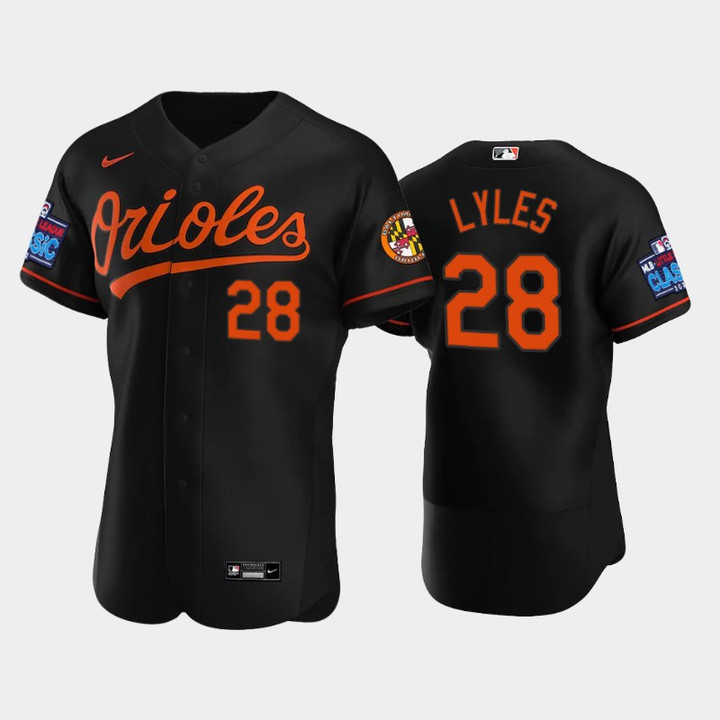 Jordan Lyles #28 Little League Classic 2022 Baltimore Orioles Black Alternate Jersey