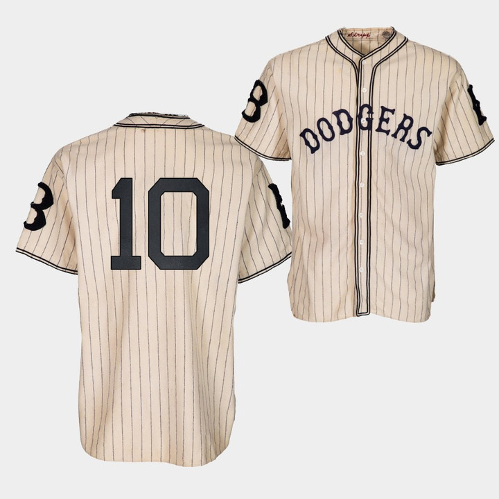 Brooklyn Dodgers Justin Turner 1933 Heritage #10 Gold Pinstripe Jersey