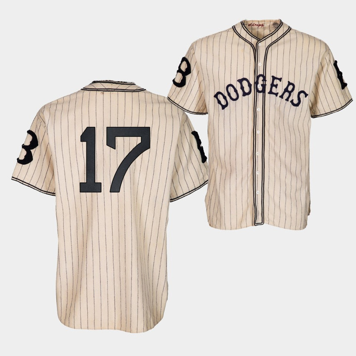 Brooklyn Dodgers Hanser Alberto 1933 Heritage #17 Gold Pinstripe Jersey