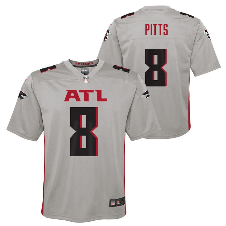 Kyle Pitts Atlanta Falcons Youth Inverted Game Jersey - Gray