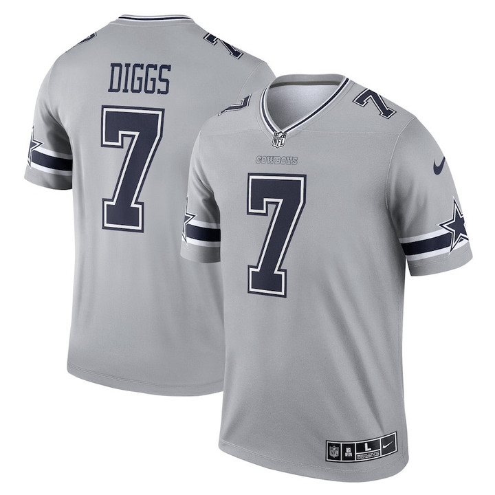 Trevon Diggs #7 Dallas Cowboys Inverted Legend Jersey - Gray