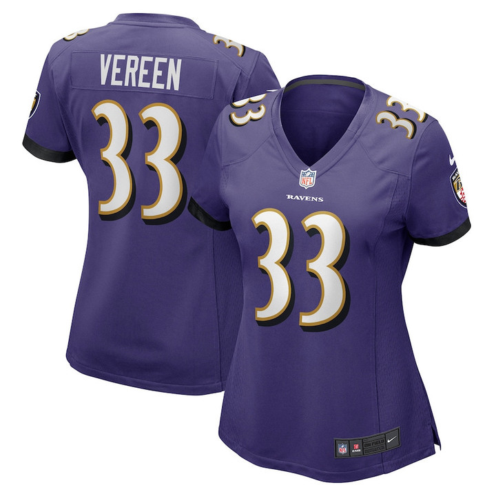 David Vereen Baltimore Ravens Women's Player Game Jersey - Purple