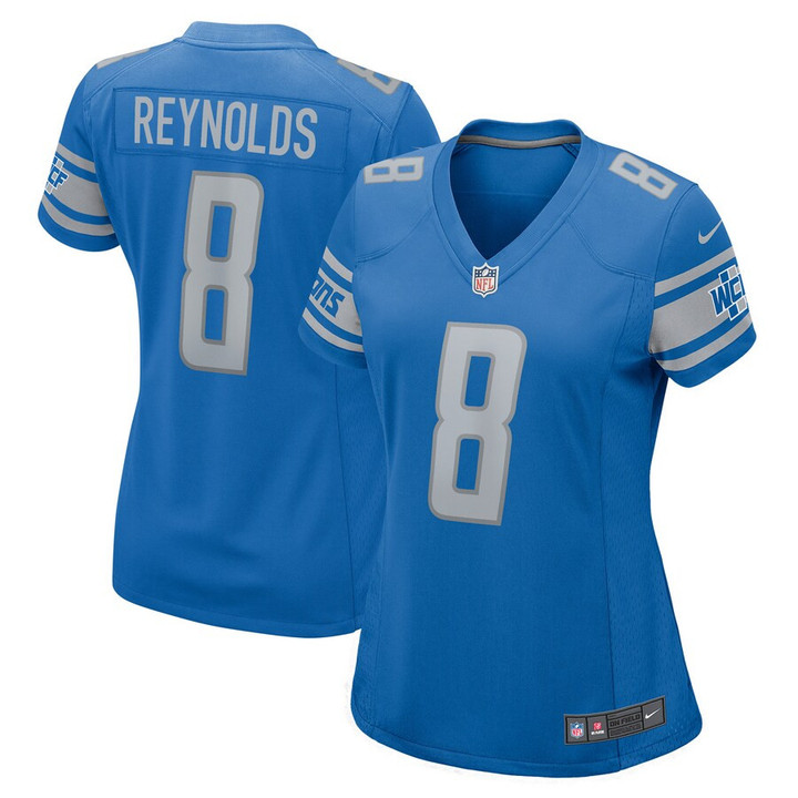 Josh Reynolds #8 Detroit Lions Women's Player Game Jersey - Blue