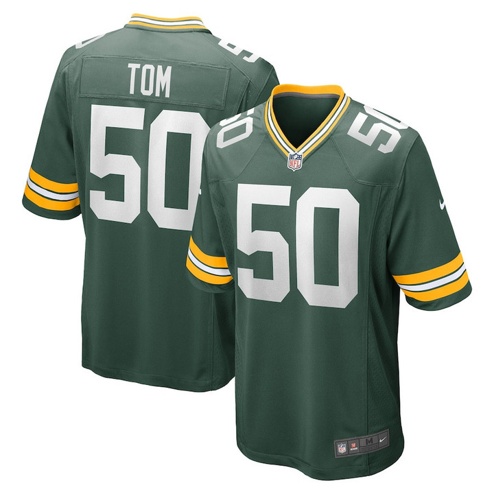 Zach Tom #50 Green Bay Packers Game Player Jersey - Green