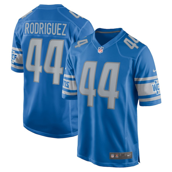 Malcolm Rodriguez #44 Detroit Lions Player Game Jersey - Blue