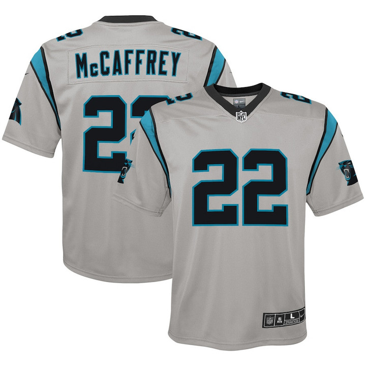 Christian McCaffrey #22 Carolina Panthers Youth Inverted Team Game Jersey - Silver