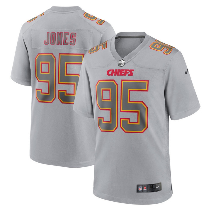 Chris Jones #95 Kansas City Chiefs Atmosphere Fashion Game Jersey - Gray