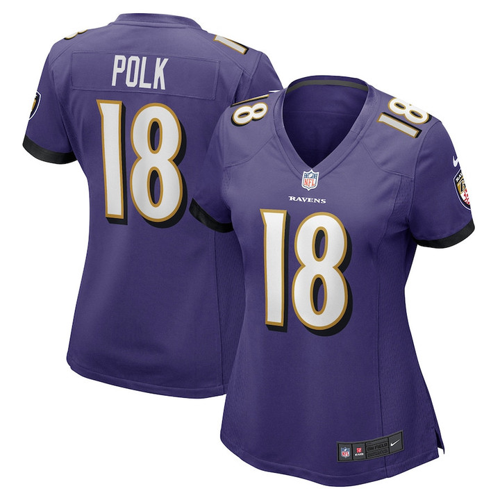 Makai Polk Baltimore Ravens Women's Player Game Jersey - Purple