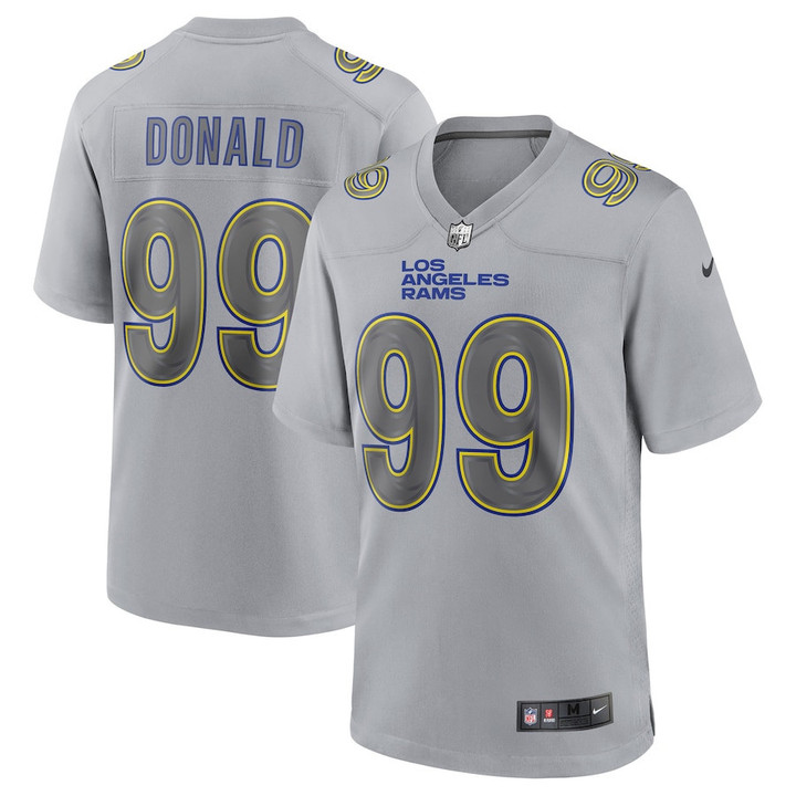 Aaron Donald #99 Los Angeles Rams Atmosphere Fashion Game Jersey - Gray