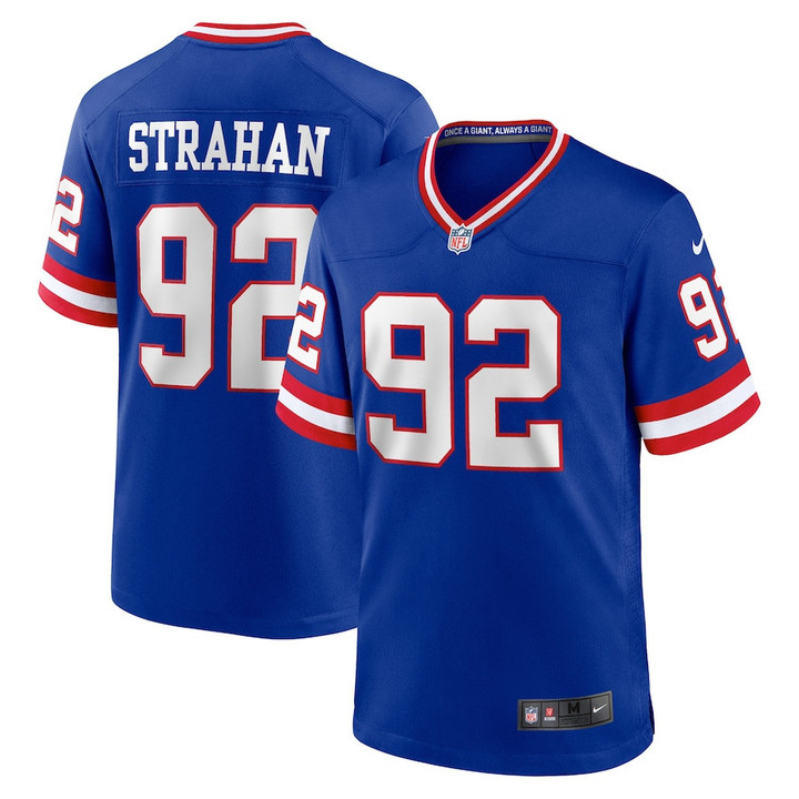 Michael Strahan #92 New York Giants Classic Retired Player Game Jersey - Royal