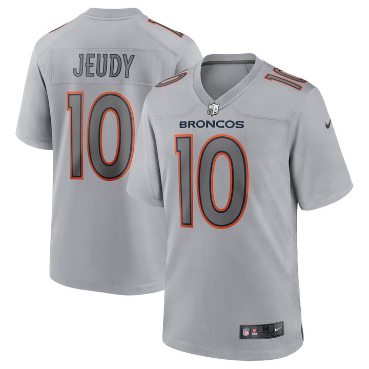 Jerry Jeudy #10 Denver Broncos Atmosphere Fashion Game Jersey - Gray