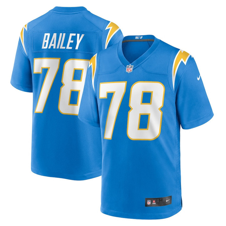 Zack Bailey Los Angeles Chargers Player Game Jersey - Powder Blue