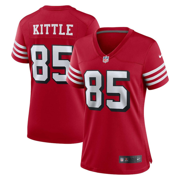 George Kittle San Francisco 49ers Women's Alternate Game Jersey - Scarlet