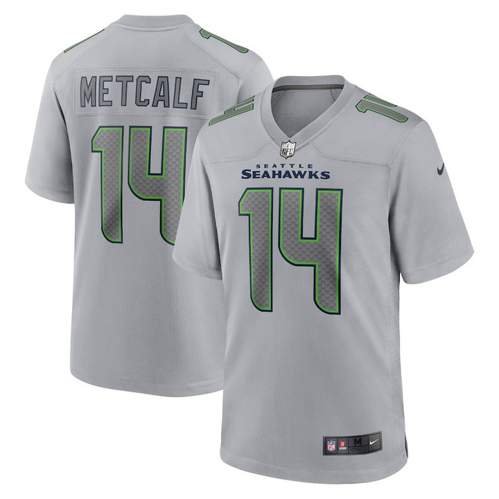 DK Metcalf #14 Seattle Seahawks Atmosphere Fashion Game Jersey - Gray
