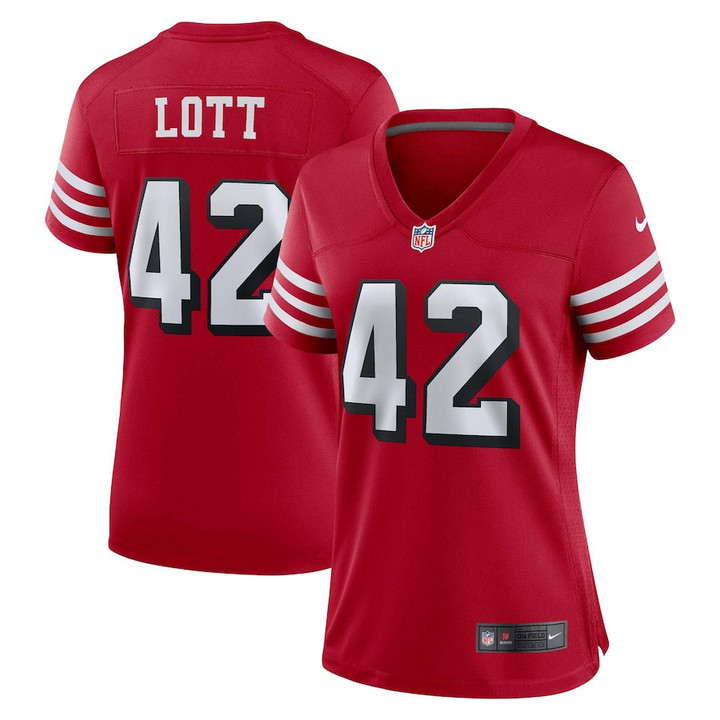 Ronnie Lott San Francisco 49ers Women's Alternate Game Jersey - Scarlet