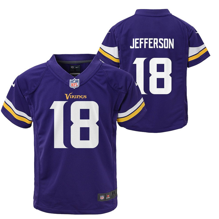 Justin Jefferson #18 Minnesota Vikings Preschool Game Jersey - Purple